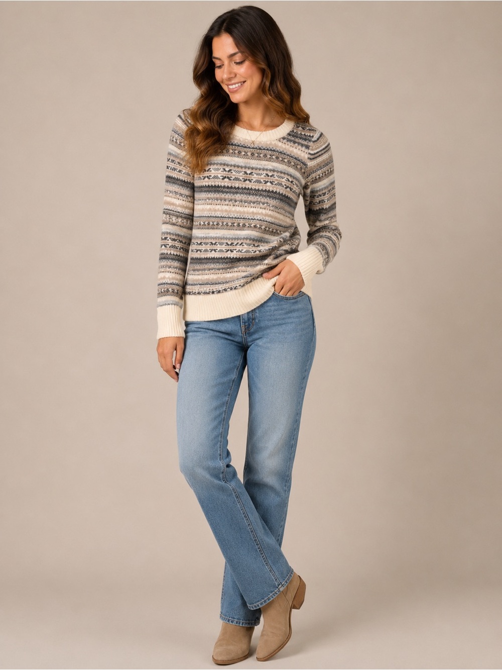 Vintage Cambridge Dry Goods Fair Isle Lambswool Sweater
